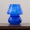 Italienische Vintage Mushroom Lampen aus Muranoglas in Blau, 2er Set 9