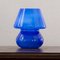 Vintage Italian Blue Mushroom Lamps in Murano Glass, Set of 2 9