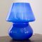 Vintage Italian Blue Mushroom Lamps in Murano Glass, Set of 2, Image 11