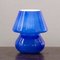 Italienische Vintage Mushroom Lampen aus Muranoglas in Blau, 2er Set 14
