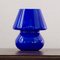 Vintage Italian Blue Mushroom Lamps in Murano Glass, Set of 2, Image 13