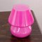 Vintage Italian Fuchsia Mushroom Lamps in Murano Glass, Set of 2 9