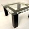 Square Black-Coated Brass Side Tables with Glass Table Tops, Set of 2 9