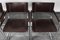Sillas Cantilever de cuero Saddle marrón oscuro de Linea Veam, años 80. Juego de 4, Imagen 14