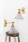 Brass Holophane Wall Lamps, 1920s, Set of 2 8