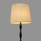 Floor Lamp in Wood and Brass with Fabric Diffuser, 1950s, Image 11