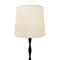 Floor Lamp in Wood and Brass with Fabric Diffuser, 1950s, Image 6