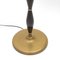 Floor Lamp in Wood and Brass with Fabric Diffuser, 1950s 8