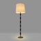 Floor Lamp in Wood and Brass with Fabric Diffuser, 1950s, Image 10