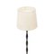 Floor Lamp in Wood and Brass with Fabric Diffuser, 1950s 5