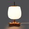 Lampada da tavolo in ottone e vetro opalino, anni '50, Immagine 10