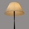 Stehlampe mit Messingfuß und Pergament Lampenschirm, 1950er 10