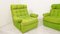Modular Sofa in Green Ribbed Velvet, 1970s, Set of 5 6