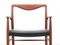 Scandinavian Armchair in Teak and Leather, 1960s, Image 6