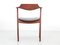 Scandinavian Desk Armchair in Teak and Black Leather, 1950s, Image 7