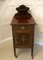 Antique Victorian Mahogany Marquetry Inlaid Bedside Cabinet, 1880s 1