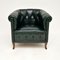 Antique Swedish Leather Club Armchair, 1900s, Image 1