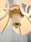 Lámpara de araña italiana Mid-Century moderna de latón opalino, Imagen 10
