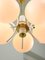 Lámpara de araña italiana Mid-Century moderna de latón opalino, Imagen 9