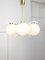 Mid-Century Modern Italian Brass and Opaline Chandelier 7