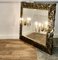 Large French Gothic Gilt Overmantel Mirror with Twin Sconces, 1890s 3