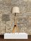 Lámpara trípode de bambú atribuida a Audoux-Minnet, años 50, Imagen 1