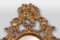 Rococo Style Mirror and Wall Console in Wood and Gold Leaf from Deknudt, Belgium, 1950s, Set of 2 5