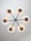 Vintage Italian Chrome and Opaline Chandelier, 1970s, Image 5