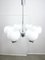 Vintage Italian Chrome and Opaline Chandelier, 1970s, Image 14