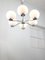 Vintage Italian Chrome and Opaline Chandelier, 1970s, Image 4
