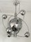 Lámpara de araña Satellite Sputnik italiana de metal y cromo atribuida a Reggiani, años 70, Imagen 8