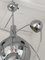 Lámpara de araña Satellite Sputnik italiana de metal y cromo atribuida a Reggiani, años 70, Imagen 9