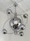 Lámpara de araña Satellite Sputnik italiana de metal y cromo atribuida a Reggiani, años 70, Imagen 5