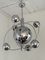 Italienischer Sputnik Kronleuchter aus Metall & Chrom zugeschrieben von Reggiani, 1970er 1