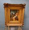 Pietro Bouvier, Young Woman Spinning, 1867, Oil on Canvas, Framed 1