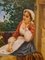 Pietro Bouvier, Giovane donna che fila, 1867, Olio su tela, con cornice, Immagine 4