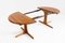 Table de Salle à Manger Ronde Extensible Vintage en Teck, Danemark, 1960s 3