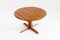 Vintage Danish Round Extendable Dining Table Teak, 1960s 1