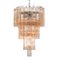 Chandelier with Peach Pink Murano Glass Tubes by Bottega Veneziana, Image 1
