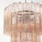 Chandelier with Peach Pink Murano Glass Tubes by Bottega Veneziana 4