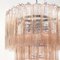 Chandelier with Peach Pink Murano Glass Tubes by Bottega Veneziana, Image 4