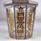 Vintage Vase & Teller aus Kristallglas & Gold, 2er Set 8