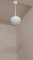 Lampada da soffitto Art Déco vintage con struttura in metallo bianco e paralume in vetro bianco opaco, Germania, anni '30, Immagine 6