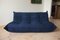 Canapé 3 Places Togo Bleu en Microfibre par Michel Ducaroy pour Ligne Roset 1