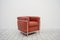 Vintage Red Leather Carmin Model Lc2 Chair by Le Corbusier for Cassina, 1990s 15