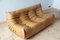 Camel Brown Leather Togo 2-Seater Sofa by Michel Ducaroy for Ligne Roset 3
