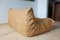 Camel Brown Leather Togo 2-Seater Sofa by Michel Ducaroy for Ligne Roset, Image 4