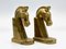 Vintage Trojan Brass Horse Head Bookends, 1960s, Set of 2 3