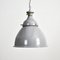 Large Industrial Grey Factory Pendant Light, 1950s, Image 3