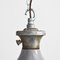 Large Industrial Grey Factory Pendant Light, 1950s, Image 4